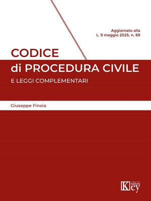 cover image of Codice di procedura civile e leggi complementari 2025